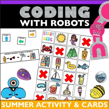 Preview of Summer Coding End of Year Activity Bee Bot Sphero Mouse Code Mat Lesson Plans