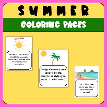 Preview of free Summer Collaborative Poster. Bulletin Board Craft. Printable