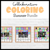 Summer Collaborative Poster Bundle | Coloring Page Art Mur