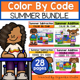 Summer Color By Code Addition and Subtraction Bundle