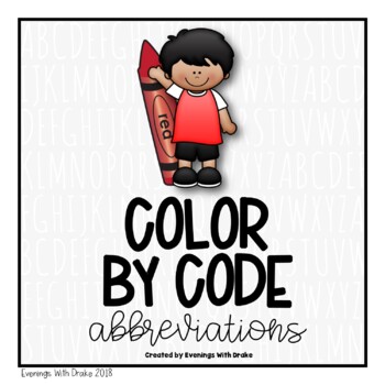 Preview of Summer Color By Code for Abbreviations (Leveled)