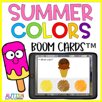 Preview of Summer Color Identification Boom Cards™ for Little Learners