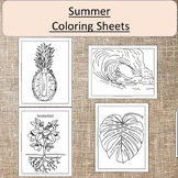 Summer Color Sheets Pages Art Garden Flowers Butterfly plants