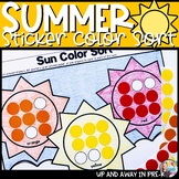 Summer Color Sorting Activities - Fine Motor - End of Year