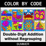 Summer Color by Code - Double-Digit Addition without Regrouping