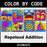 Summer Color by Code - Repeated Addition
