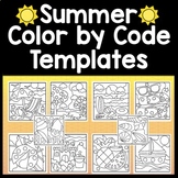 Summer Color by Code/Sight Words/Number Templates {10 Clip
