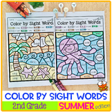 Summer Color by Code -Sight Words Second Grade
