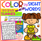 Summer Color by Code -Sight Words Third Grade