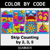 Summer Color by Code - Skip Counting by 2, 3, 5