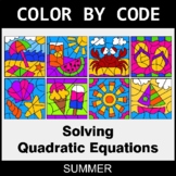 Summer Color by Code - Solving Quadratic Equations