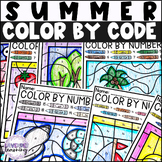 Summer Color by Code - Color by Number - Color by Letter S