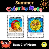Summer Color by Note - Bass Clef Notes
