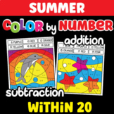 Summer - Color by Number, Addition and Subtraction within 