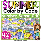 Summer Coloring Pages Math Color by Number Color by Code A