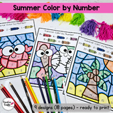 #catch24 Summer Color by Number - Math Centers