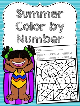 Preview of Summer Color by Number Sense