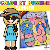 Summer Color by Number printable