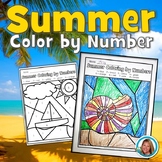 Summer Coloring Pages | Color by Number