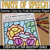 Summer Color by Parts of Speech Grammar 