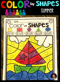 Summer Color by Code Shapes
