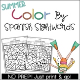 Summer Color by Spanish Sight Words