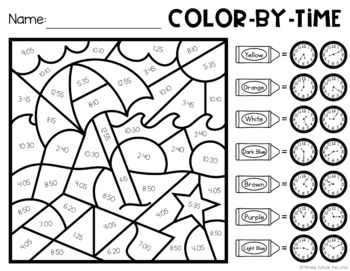 Summer Color-by-Time by Thinking Outside the Lines | TPT