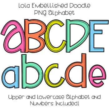 Preview of Summer Colorful Alphabet Set | Alpha pack PNG Font | Bulletin Board Letters
