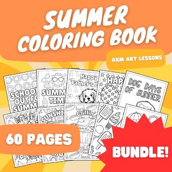 Preview of Summer Coloring Book Bundle - Holiday Coloring Pages - June/July