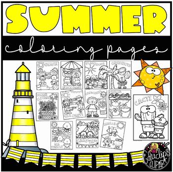 Summer Clothing Coloring Worksheets Teaching Resources Tpt