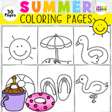 Summer Beach Coloring Pages for Toddlers, Pre-K | End of t
