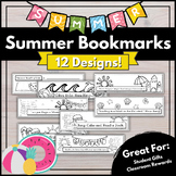 Summer Coloring Bookmarks { 12 Designs } - Student Gifts /