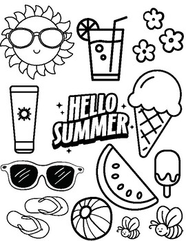 Summer Coloring Page by Hanns Hobbies | TPT