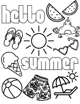 Summer Coloring Page By Fourth And Fabulous 