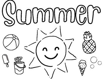Summer Coloring Page by Teach From the Art | TPT