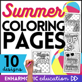 Summer Coloring Page Sheets for Big Kids - Music Inspired 