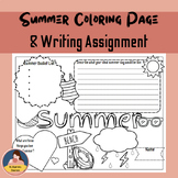 Summer Coloring Page/Short Writing Activity
