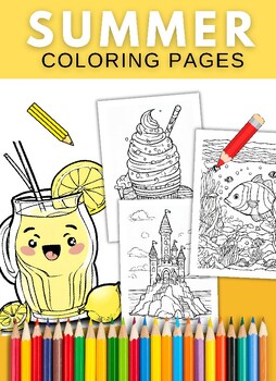 Preview of Summer Coloring Pages.