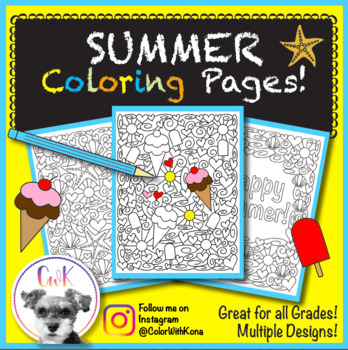 Preview of Summer Coloring Pages!