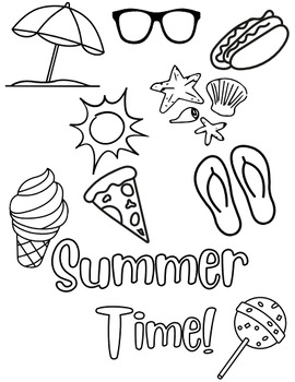 Summer Coloring Pages By Mrs Bakers Smart Cookies 