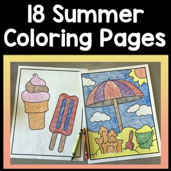 Preview of Summer Coloring Pages {18 Different Summer Coloring Sheets!}