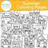 Summer Coloring Pages { By Whimsy Clips Clip Art}