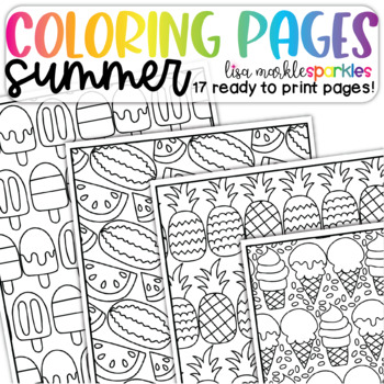 Preview of Summer Coloring Pages
