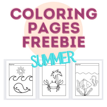 Summer Coloring Pages by Mrs Appleman | TPT