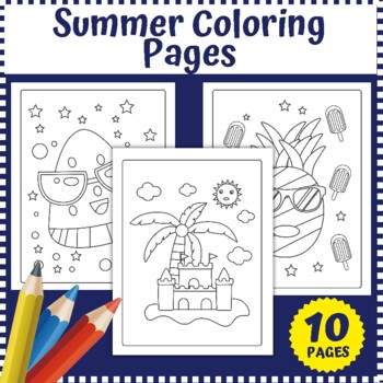 Summer Coloring Pages by Felixes | TPT