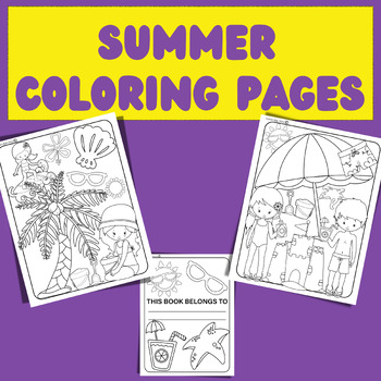 Summer Coloring Pages with beautiful writing papers For All Ages by ...