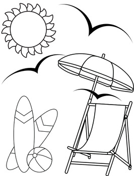 Summer Coloring Pages by Moose Be Teaching | TPT