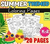 Summer Coloring Pages | Beach Themed Coloring Sheets | Pri