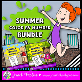 Summer Color By Number Pages BUNDLE