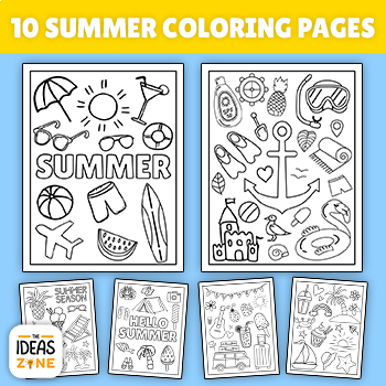 Summer Coloring Pages: Celebrate Summer with Vibrant Pages to Color